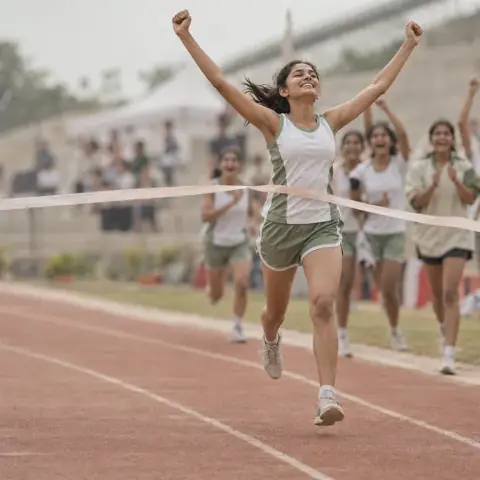 Sports day photos found by each athlete with a selfie